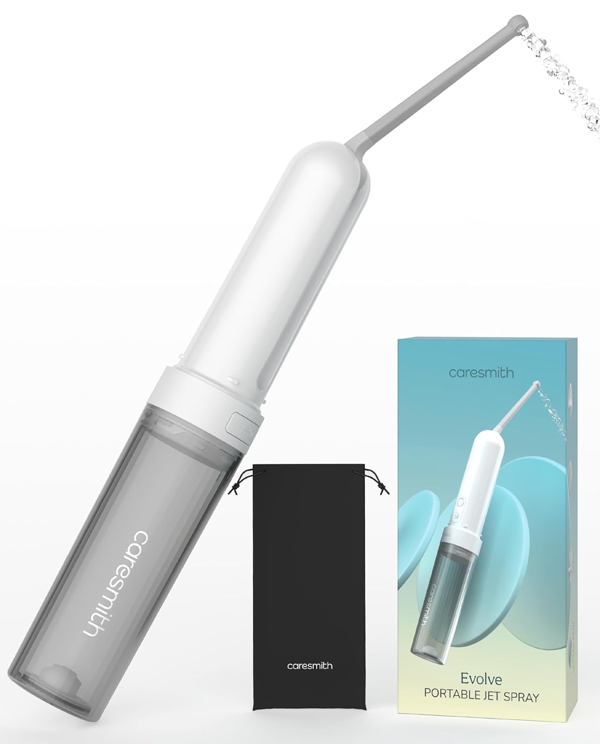 CARESMITH Evolve Portable Jet Spray | 3 Pressure Modes | 90 Min Battery Life | IPX6 Waterproof | Portable Bidet for Travel