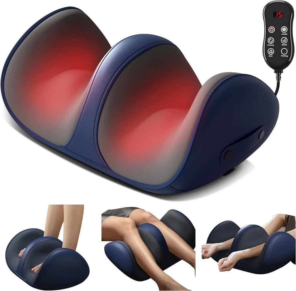 YOGIMOONI Shiatsu Foot Massager Machine with Heat, Foot and Calf Massager,Delivers Relief for Tired Muscles and Plantar,Deep Tissue Massager, Pain Relief, Promotes Blood Circulation Gift for Women Men
