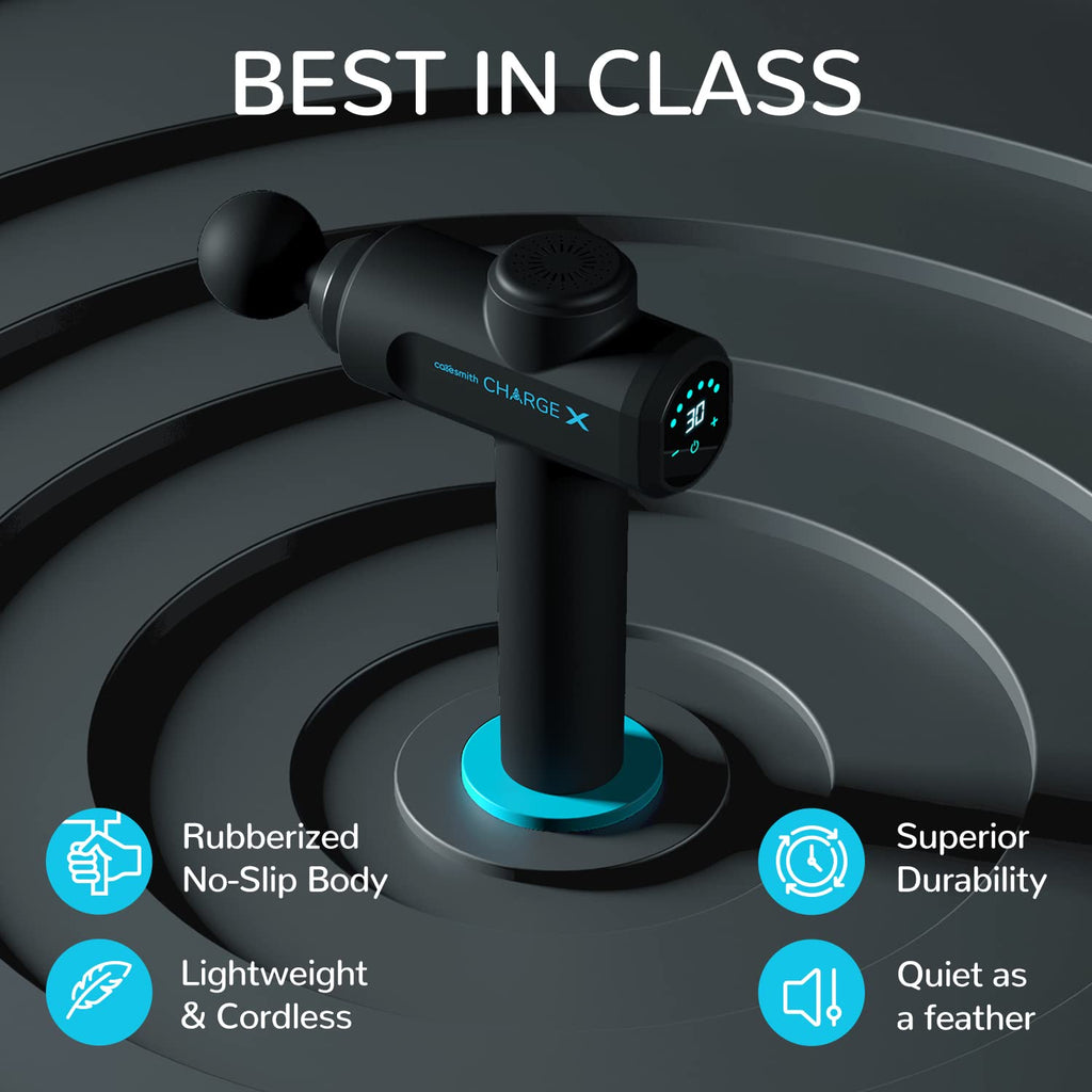Caresmith Charge X Massage Gun With Touchscreen Display | Massager Machine for Pain Relief for Men and Women | 3300 strokes per min