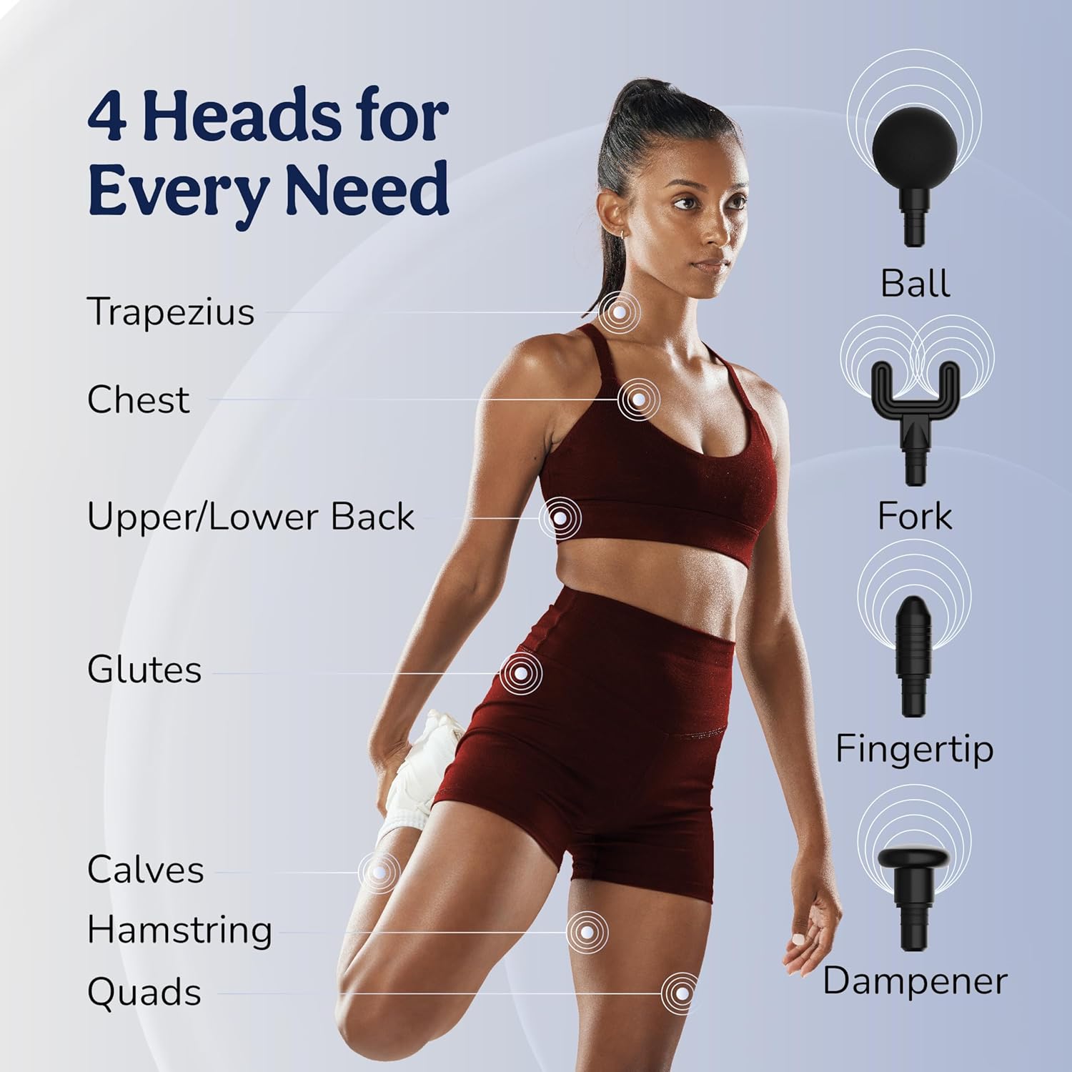 CARESMITH Charge Boost Max Massage Gun with Touch Screen Display | Massage Machine for Body Pain | Massager with 10 Speeds, Black