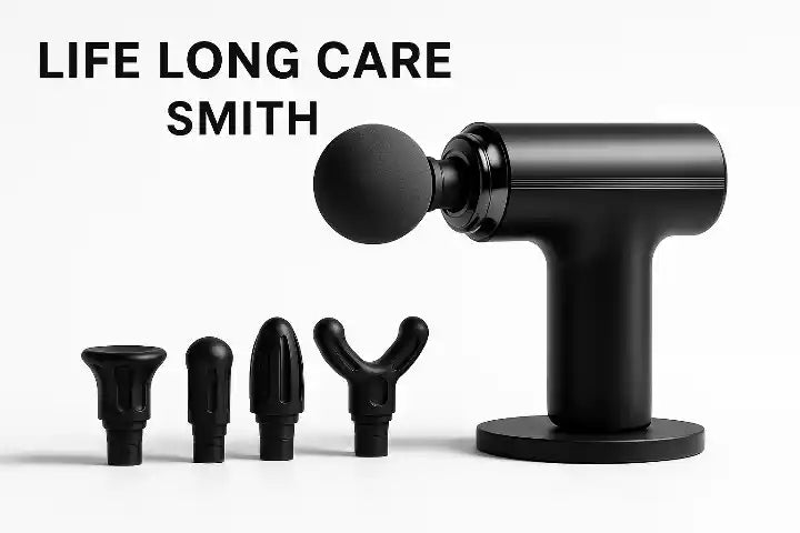 life long ViberX Massager/Massage Machine for Pain Relief/Fascial Gun/Deep Tissue Handheld Body Massager for Men and Women - Black